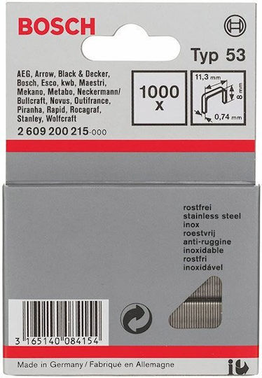 Bosch 2609200215 Heftklammern 11.4x0.74 Typ 53 1000 Stück