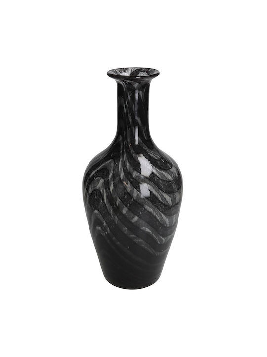 ArteLibre Βază decorativă Sticlă Negru 17x17x36cm 1buc