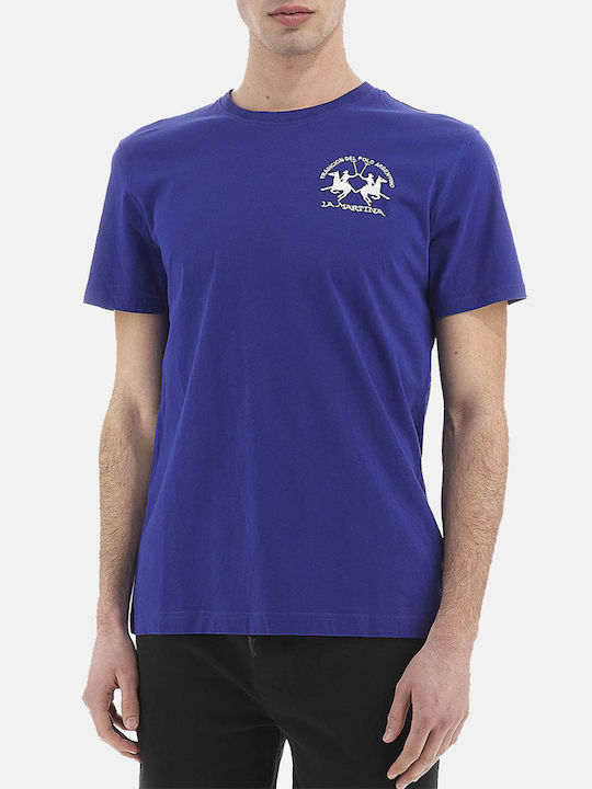 La Martina Men's Short Sleeve T-shirt Purple