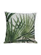 ArteLibre Sofa Cushion Pillow Leaf Palm Green 100% Cotton Green 45x45cm