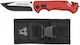 K25 Pocket Knife Red with Blade 9pcs in Sheath