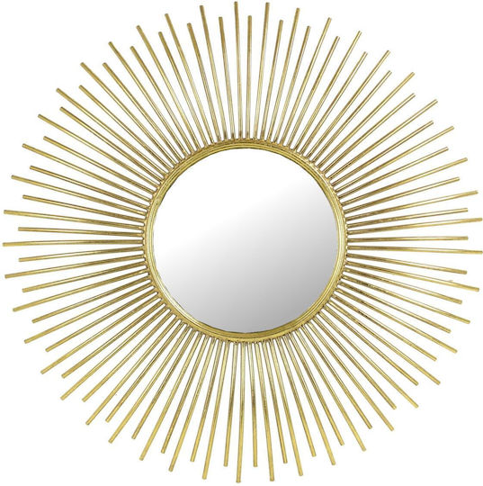 ArteLibre Wandspiegel mit Gold Metallisch Rahmen Durchmesser 75.5cm 1Stück