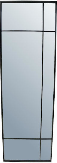 ArteLibre Oglindă de Perete De Corp Întreg cu Negru Ramă din Metalic 200x64.5cm 1buc