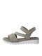 Flache Sandalen für Damen Anatomisch mit Riemen in Gray Farbe