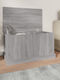 vidaXL Sonoma Дърво Кутия за съхранение с капак Сив 70x40x38см 1бр