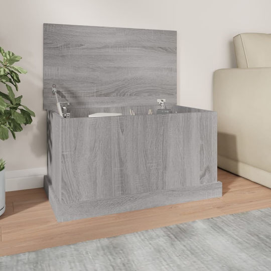 vidaXL Sonoma Дърво Кутия за съхранение с капак Сив 70x40x38см 1бр