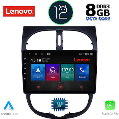 Lenovo Ηχοσύστημα Αυτοκινήτου για Peugeot 206 (Bluetooth/USB/AUX/GPS)