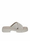 Leather Women's Flat Sandals Anatomic Off White