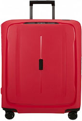Samsonite Essens Large Travel Suitcase Hard Red with 4 Wheels Height 75cm.