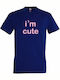 Unisex Tshirt "I am cute", Ultramarine