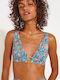 Pisco Matapalo Bikini Triunghi Floral Albastru deschis