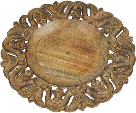 ArteLibre Διακοσμητικός Δίσκος Hölzernes Rund 30x30x2.5cm 1Stück