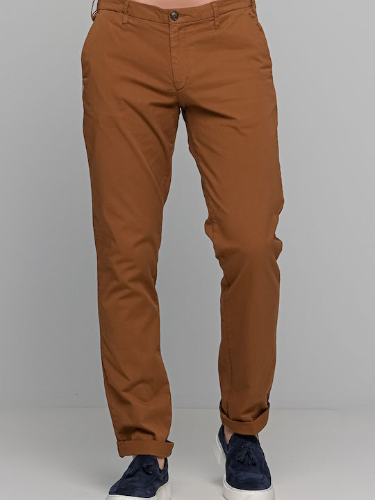 Pantaloni chino din bumbac 4OWEFT - LENY1259W2441 roșu cărămiziu