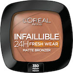 L'Oreal Paris Infallible 24H Fresh Wear Matte Bronzer 350 Medium 9gr