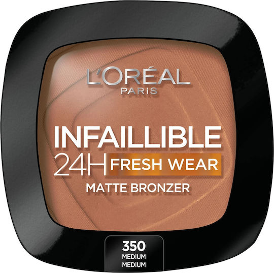 L'Oreal Paris Infallible 24H Fresh Wear Matte Bronzer Bronzing Powder 350 Medium 9gr