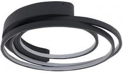 Eurolamp Modern Mount Metal Ceiling Light Built-in LED 50cm Black