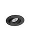 Faro Barcelona Round Metallic Recessed Spot with Socket GU10 Black 1pcs