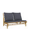 Zweisitziges Sofa Außenbereich Bamboo mit Kissen 115x85.5x73.5cm