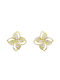 Silver Gold plated earrings Flower 925