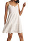 Attrattivo Καλοκαιρινό Mini Φόρεμα Λευκό