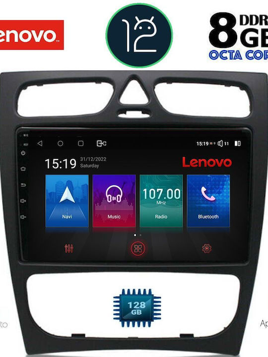 Lenovo Ηχοσύστημα Αυτοκινήτου για Mercedes Benz C (Bluetooth/USB/AUX/WiFi/GPS) με Οθόνη Αφής 9"