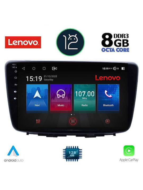 Lenovo Sistem Audio Auto pentru Suzuki Baleno 2016> (Bluetooth/USB/AUX/WiFi/GPS/Partitură) cu Ecran Tactil 9"