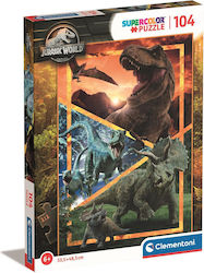 Παιδικό Puzzle Supercolor Jurassic World 104pcs για 6+ Ετών Clementoni