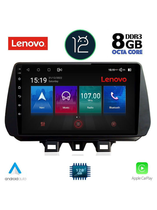 Lenovo Sistem Audio Auto pentru Hyundai Tucson 2019> (Bluetooth/USB/AUX/WiFi/GPS/Partitură) cu Ecran Tactil 9"