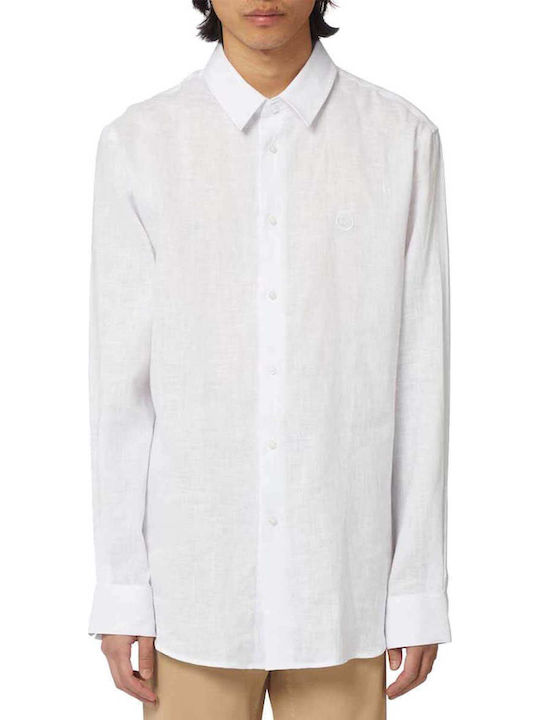 Trussardi Leinen Hemd Weiß