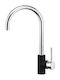 Sanitec Doppio Tall Kitchen Faucet Counter Granite Black