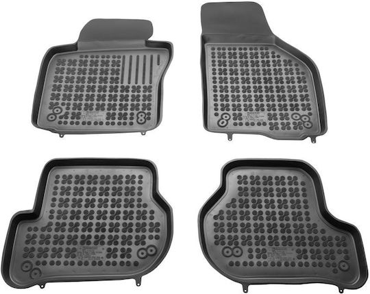 Sahler Set of Front and Rear Mats 4pcs Tray Type for Seat Leon / Toledo Skoda Octavia Volkswagen Golf / Jetta / Scirocco 2004-2013 Black
