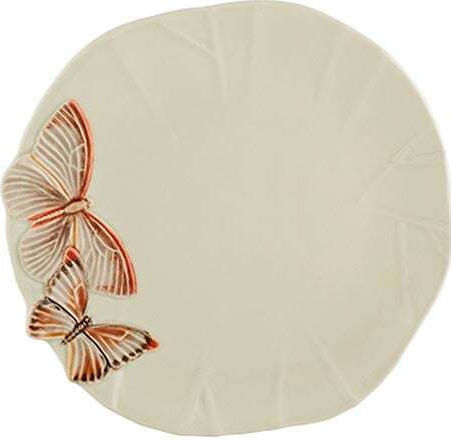 Bordallo Pinheiro Round Ceramic Decorative Platter Beige