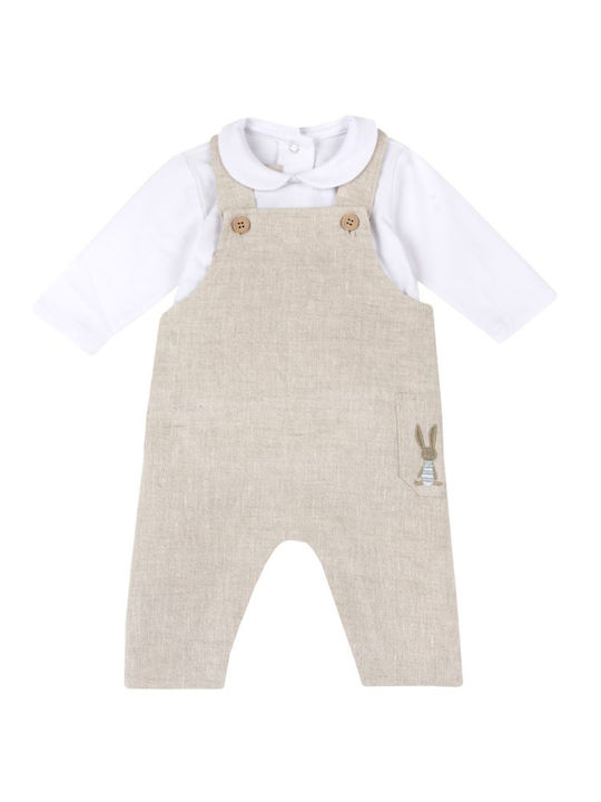 Chicco Kids Fabric Dungarees Beige