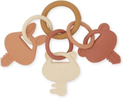 Konges Slojd Teething Ring made of Silicone for 0 m+ Brown 1pcs