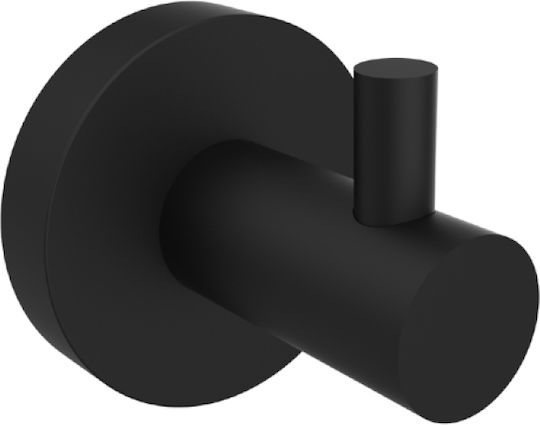 Kolossos Single Wall-Mounted Bathroom Hook Black 7458555MB