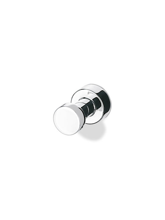 Geesa Nemox Άγκιστρο Μπάνιου Μονό με Βίδες ​3x3cm Inox Ασημί