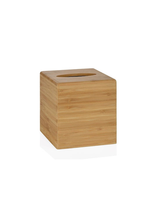 Andrea House Wooden Tissue Holder Brown 13x13x14cm BA19051