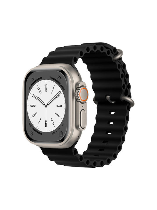Techsuit Watchband W038 Λουράκι Μαύρο (Apple Watch 38/40/41mm)