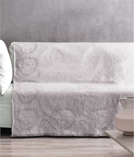 Makis Tselios Home Cadena Ριχτάρι Διθέσιου Καναπέ Chenille 180x250εκ. Γκρι 20584
