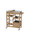 Next Kitchen Trolley Inox Beige 3 Slots 66x22x66cm