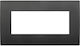Vimar Horizontal Switch Frame Black 19649.71