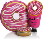 Pokhara Donut Skin Care Set with Lip Balm , Hand Cream & Toiletry Bag Strawberry