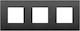 Vimar Horizontal Switch Frame 3-Slots Black 196...