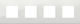 Vimar Horizontal Switch Frame 4-Slots White 196...