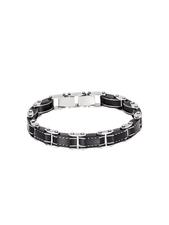 Senza Herren Armband Double Face aus Stahl