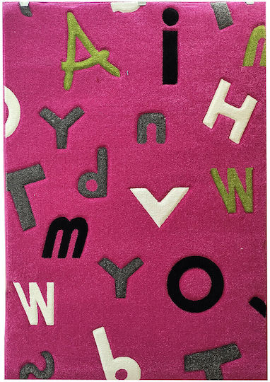 Koulis Carpets Letters Παιδικό Χαλί Φούξια 133x190cm