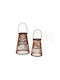 Atmosphera Tabletop Wooden Lantern Brown 14x35x35cm
