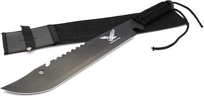 Kandar K8 Machete Black with Blade made of Stainless Steel in Sheath