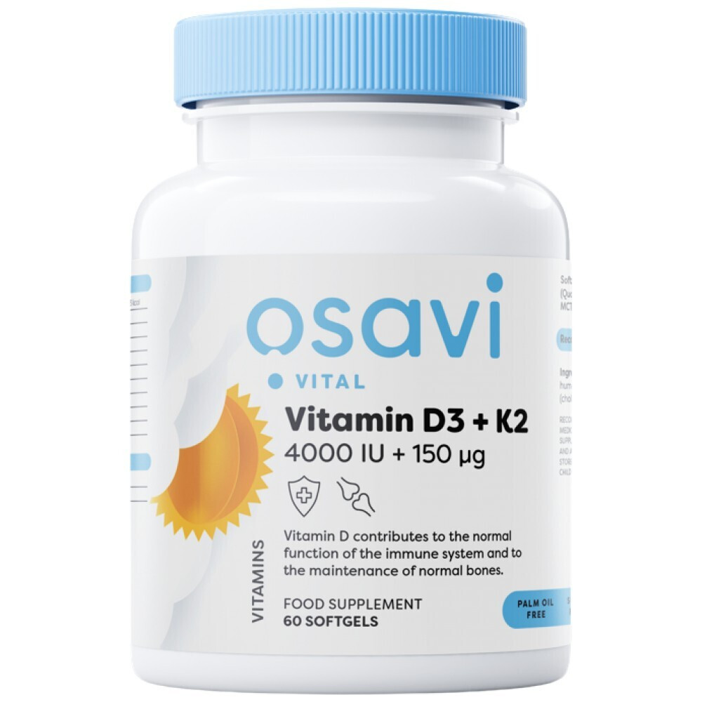 Osavi Vitamin D3 4000iu + K2 150μg Βιταμίνη για Ανοσοποιητικό 4000iu