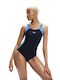 Speedo Athletic One-Piece Swimsuit Black/Lilac
